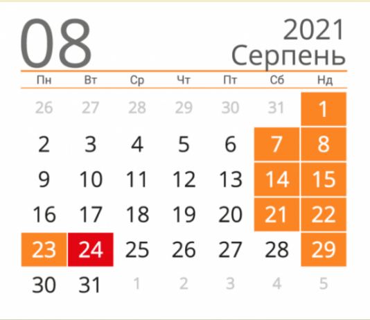 Вихідні в серпні 2021: коли й скільки відпочиватимуть українці